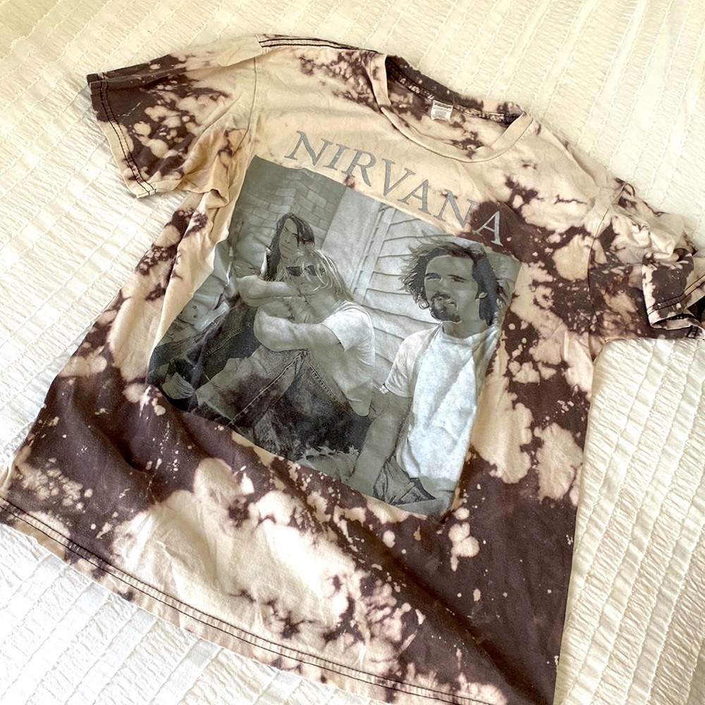 Tie dye Nirvana band Tee